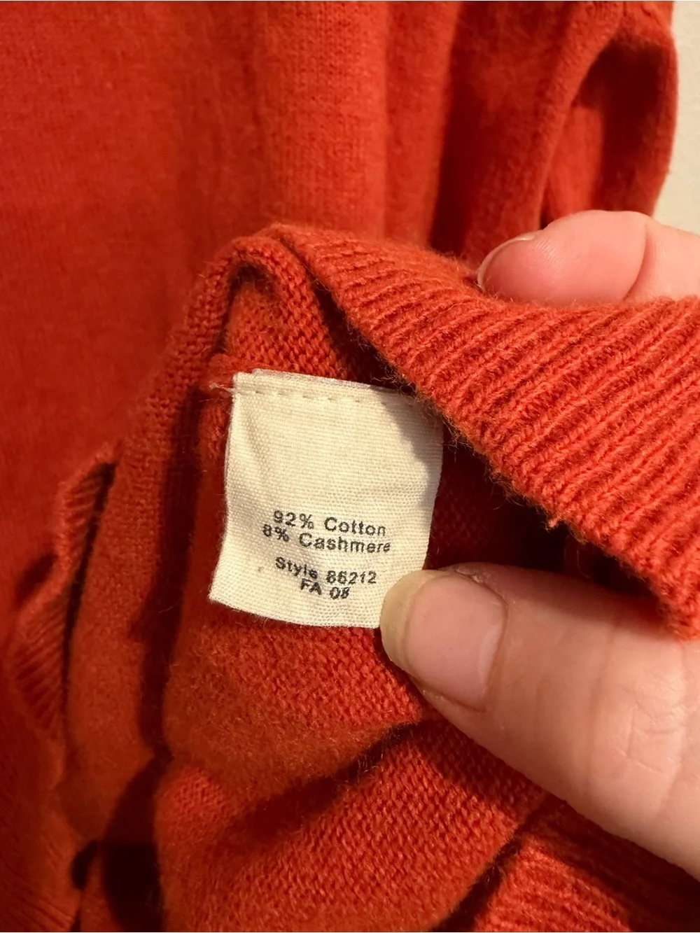 Vintage J. Crew Men’s Autumn Orange Crew Sweater, Big & Tall, Thanksgiving